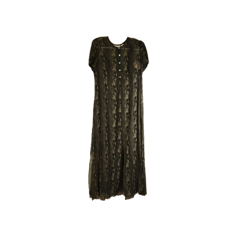 Rare Vintage 90's Dana Buchman Dress Luxury 2 Piece Snake Print 14 With Tags NOS